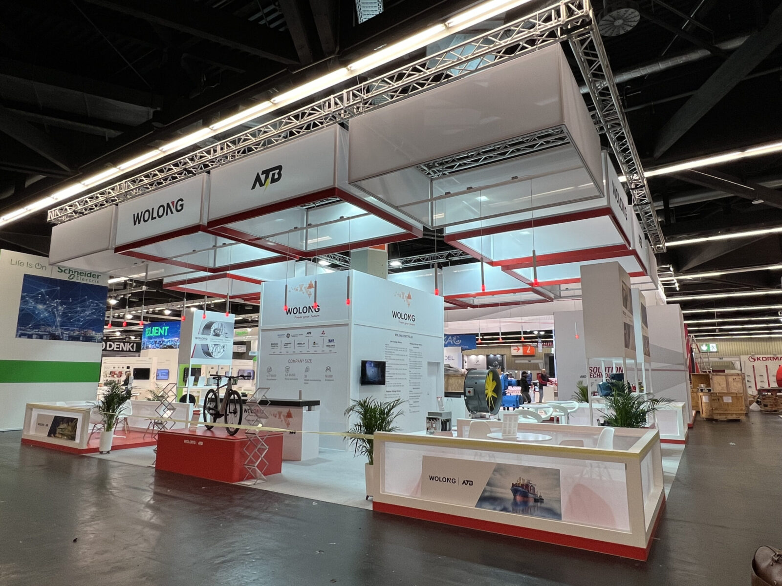 Wolong 100 m² Messestand auf der SPS