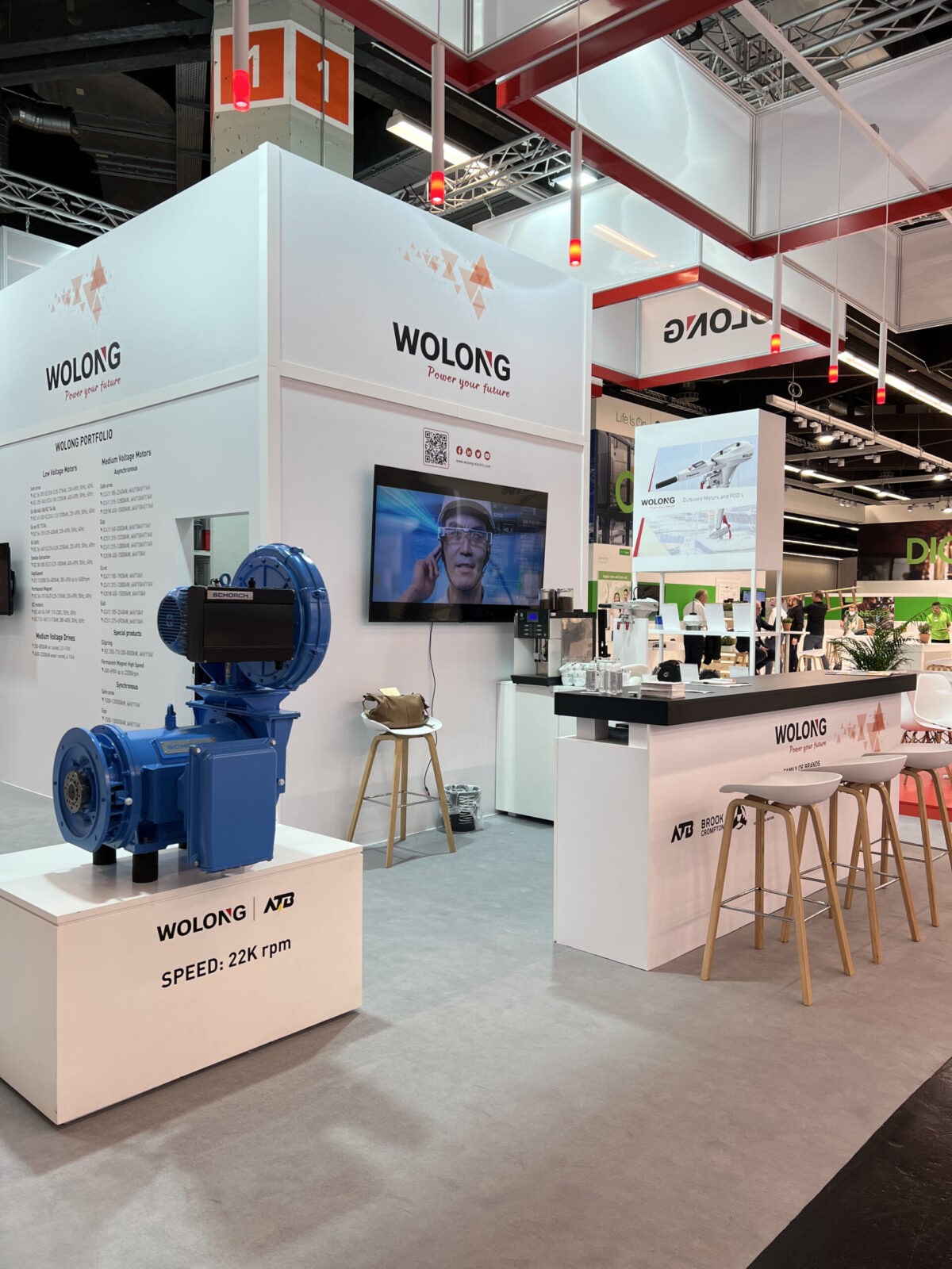 Wolong 100 m² Messestand auf der SPS