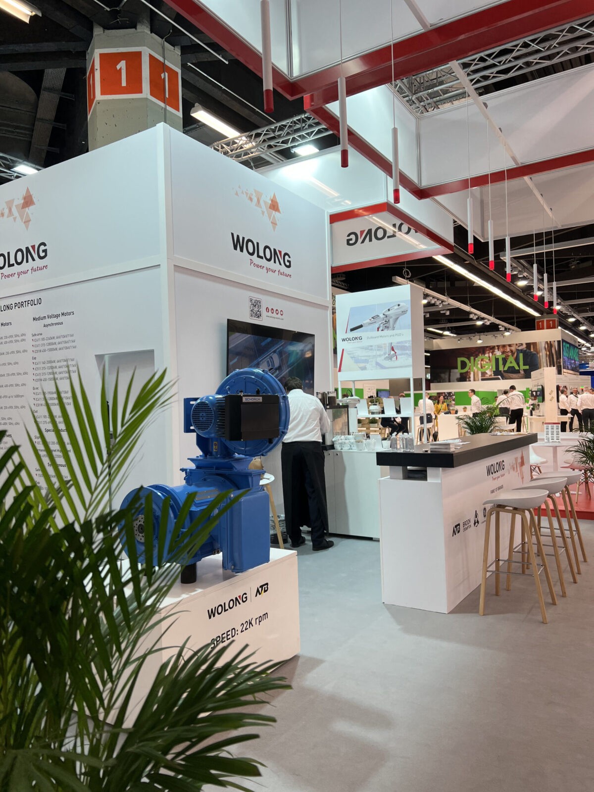 Wolong 100 m² Messestand auf der SPS
