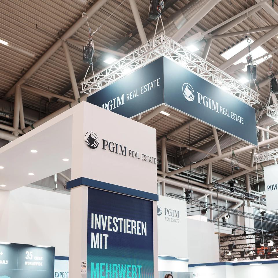 PGIM Real Estate 72 m² Messestand auf der EXPO Real