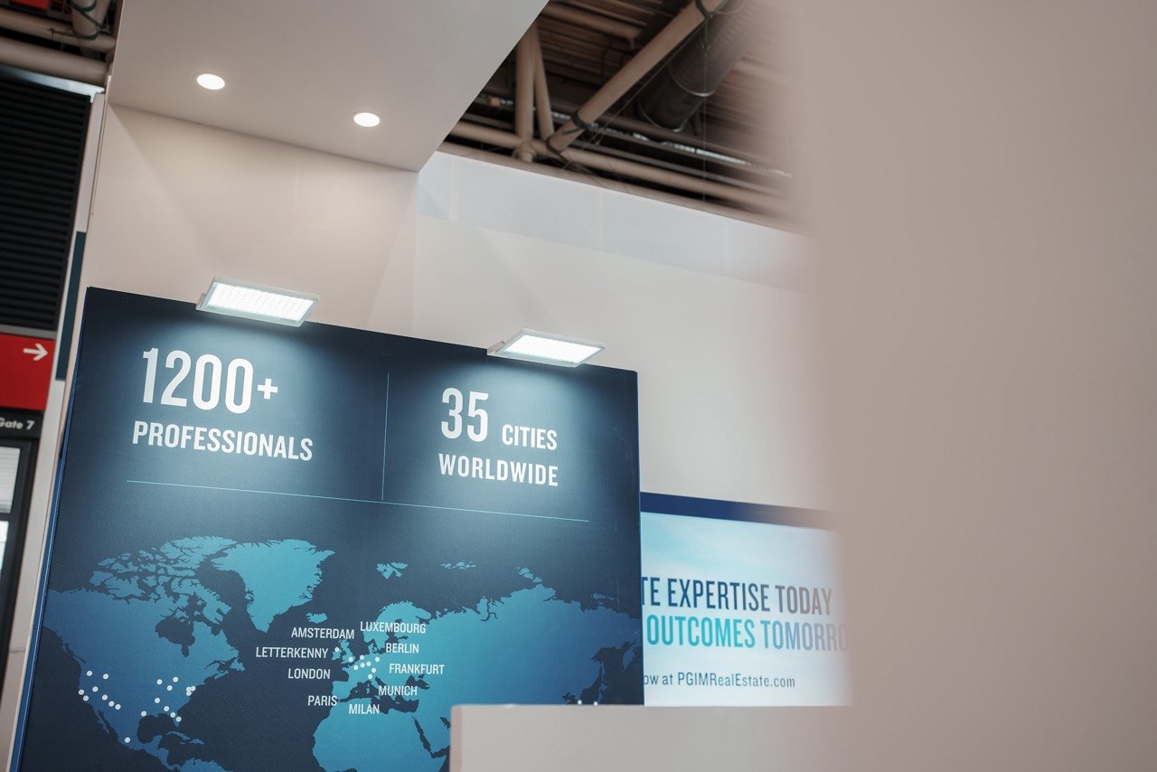 PGIM Real Estate 72 m² Exhibition Stand at Expo Real Munich