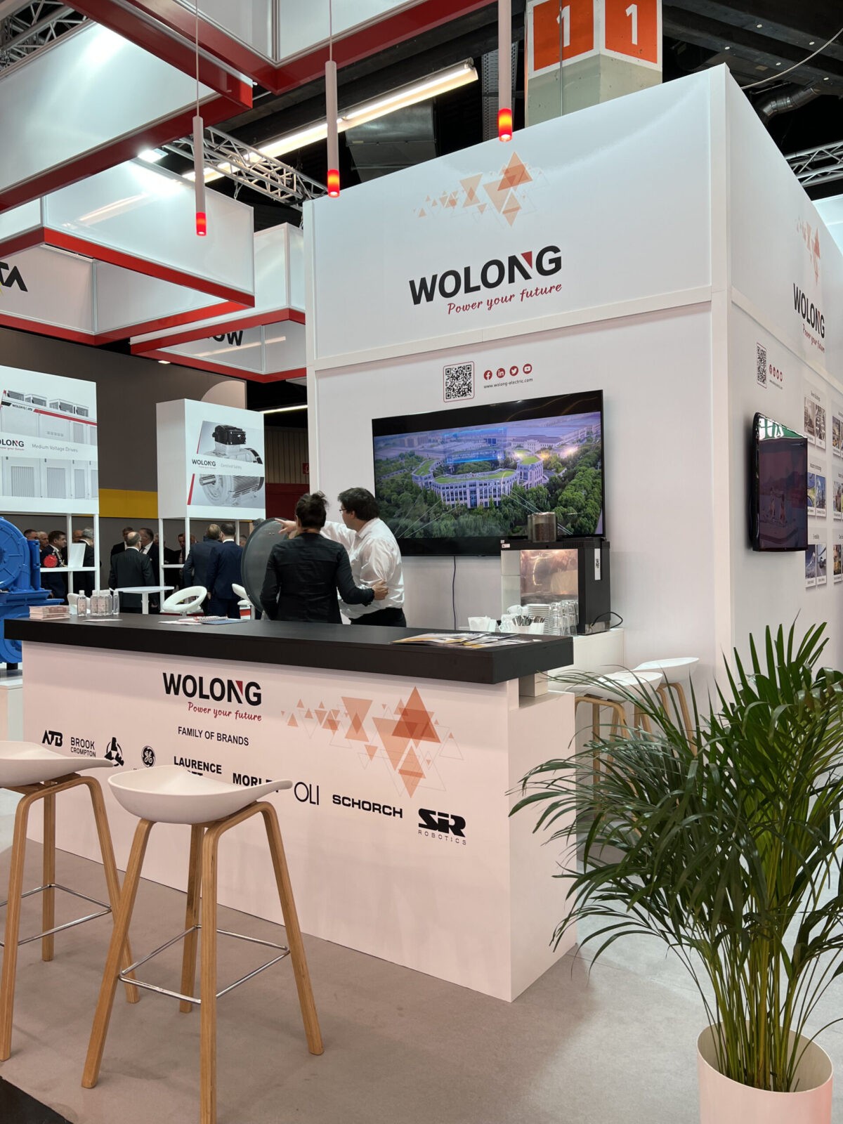 Wolong 100 m² Messestand auf der SPS