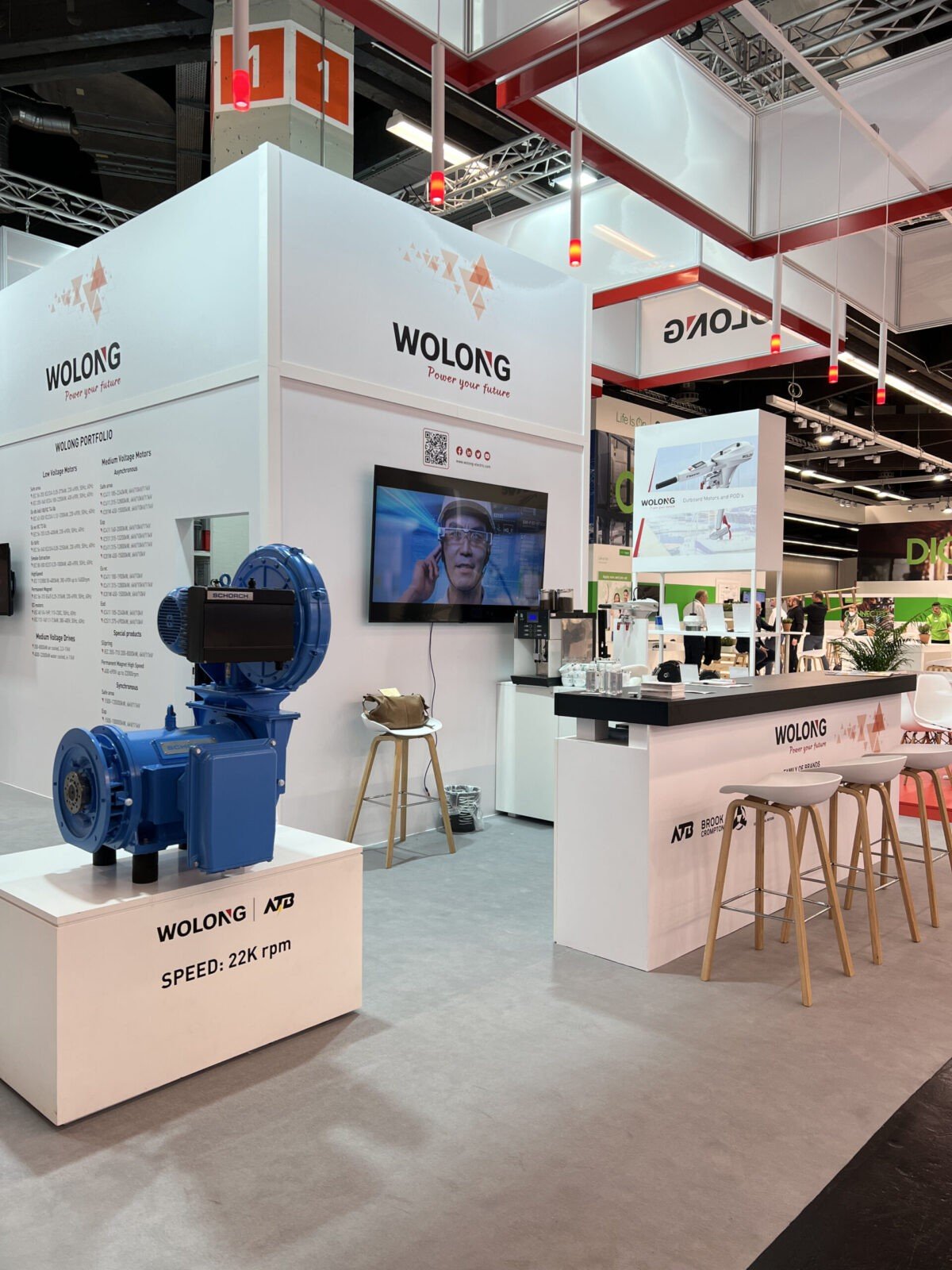 Wolong 100 m² Messestand auf der SPS