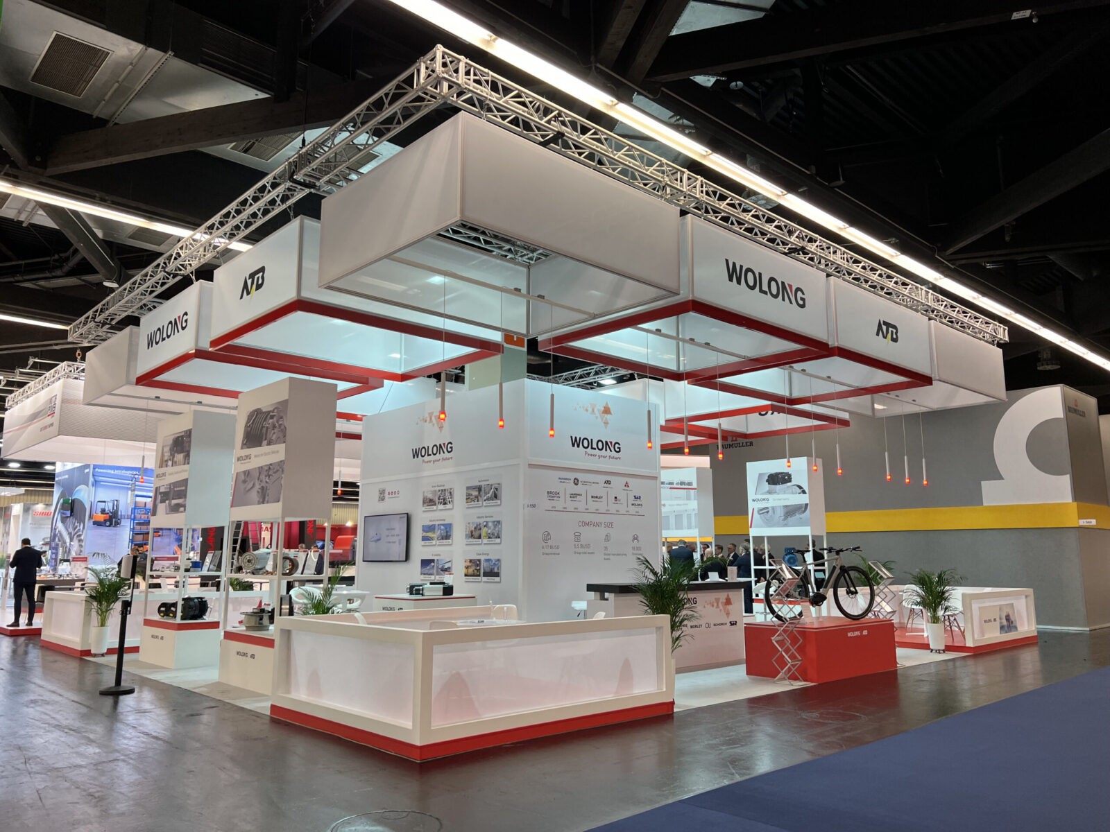 Wolong 100 m² Messestand auf der SPS