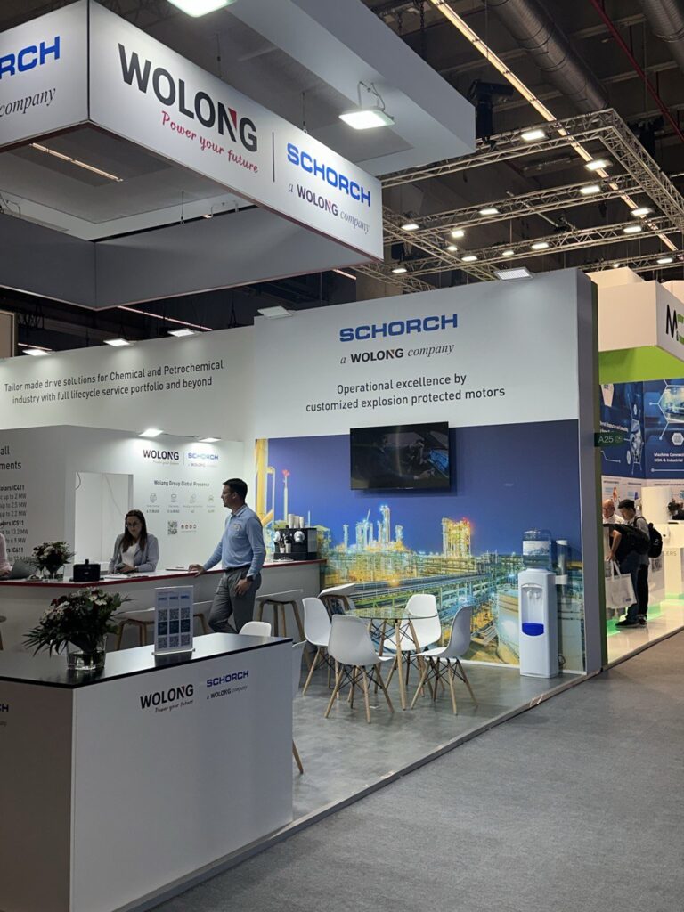 Wolong 70 m² Messestand auf der Achema