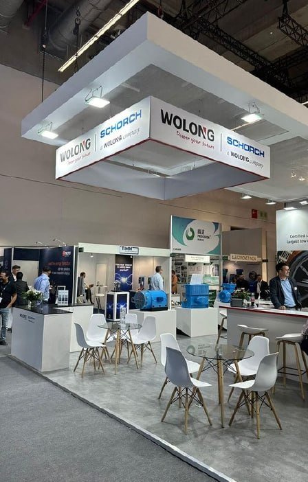 Wolong 70 m² Messestand auf der Achema