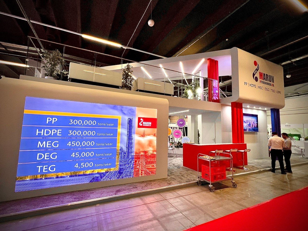 Marun 156 m² Doppelstock-Messestand auf der Plastpol
