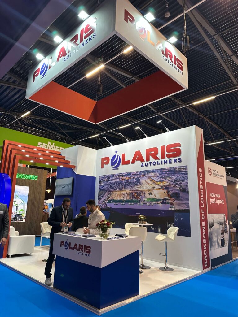 Polaris Autoliners 24 m² individueller Messestand auf der BreakBulk